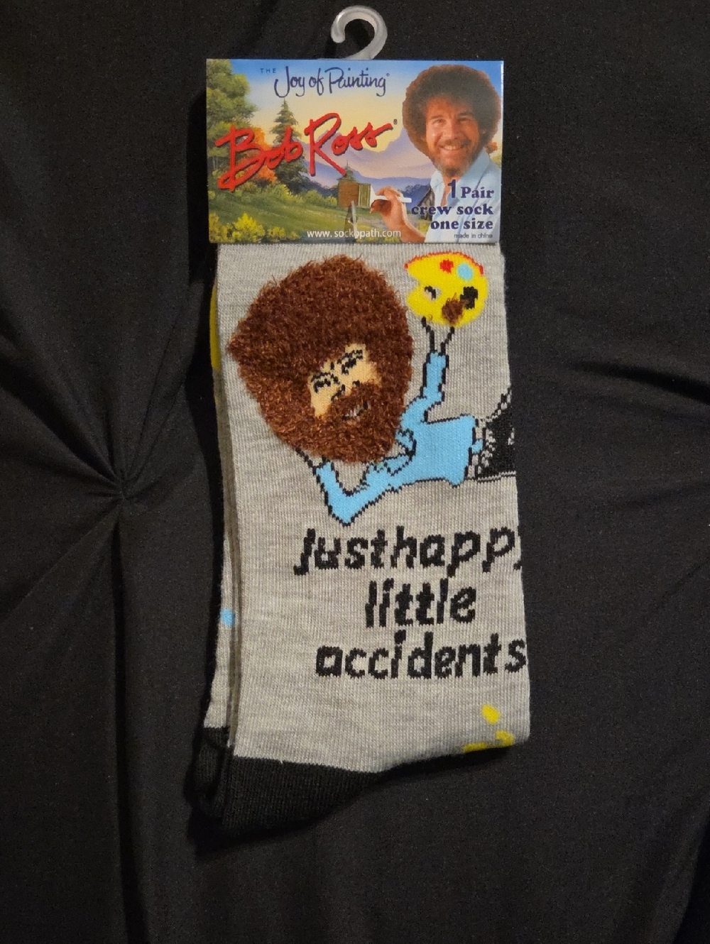 Bob Ross Crew Socks  - Just Happy Little Accidents